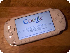 Google en una PSP. Foto de Dan Taylor